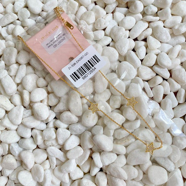 Stars In Greece Cubic Zirconia Necklace