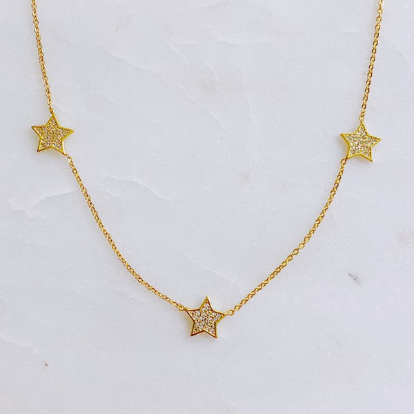 Stars In Greece Cubic Zirconia Necklace