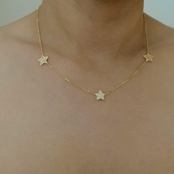 Stars In Greece Cubic Zirconia Necklace