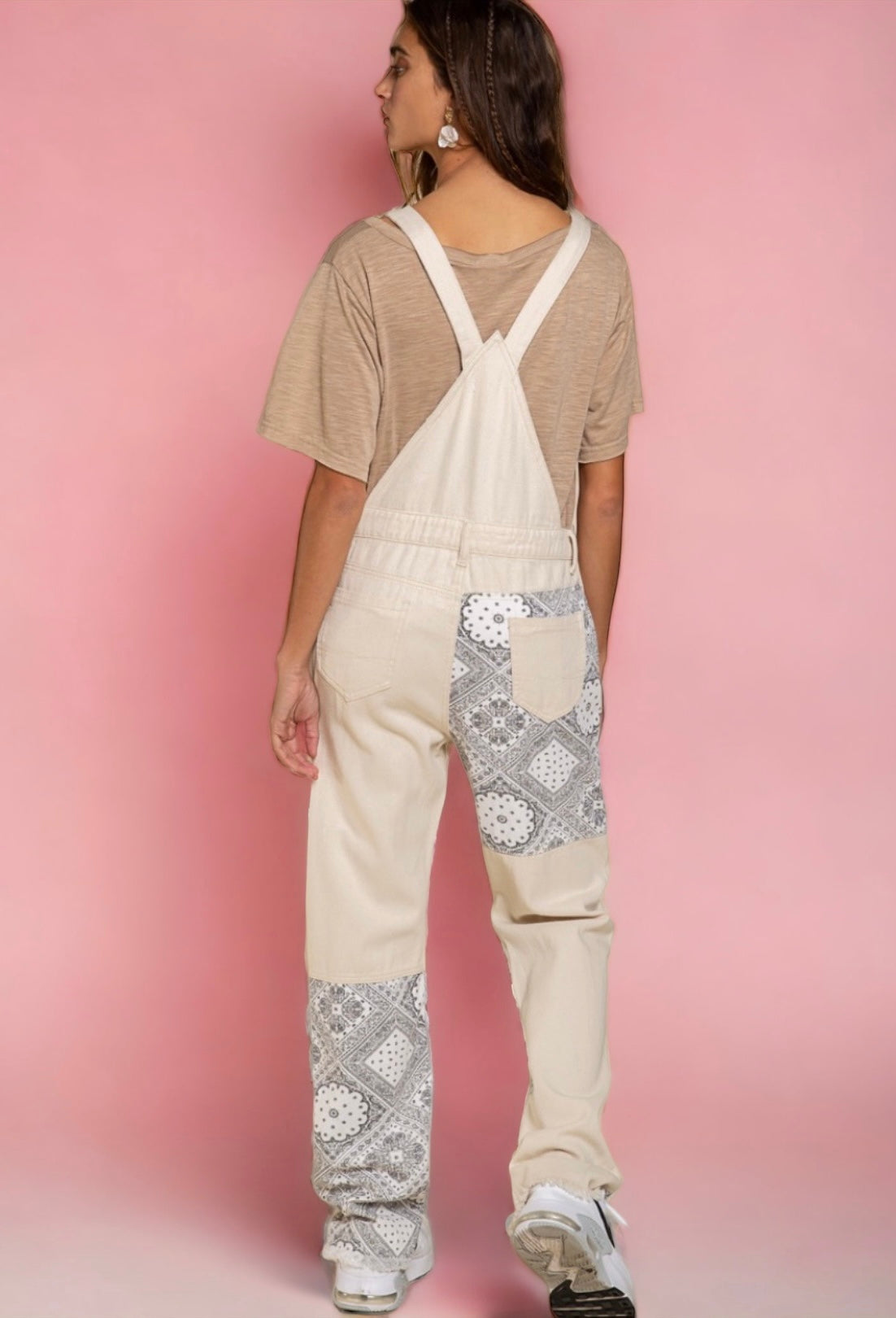 Day Trippin’ Paisley Patchwork Denim Overalls