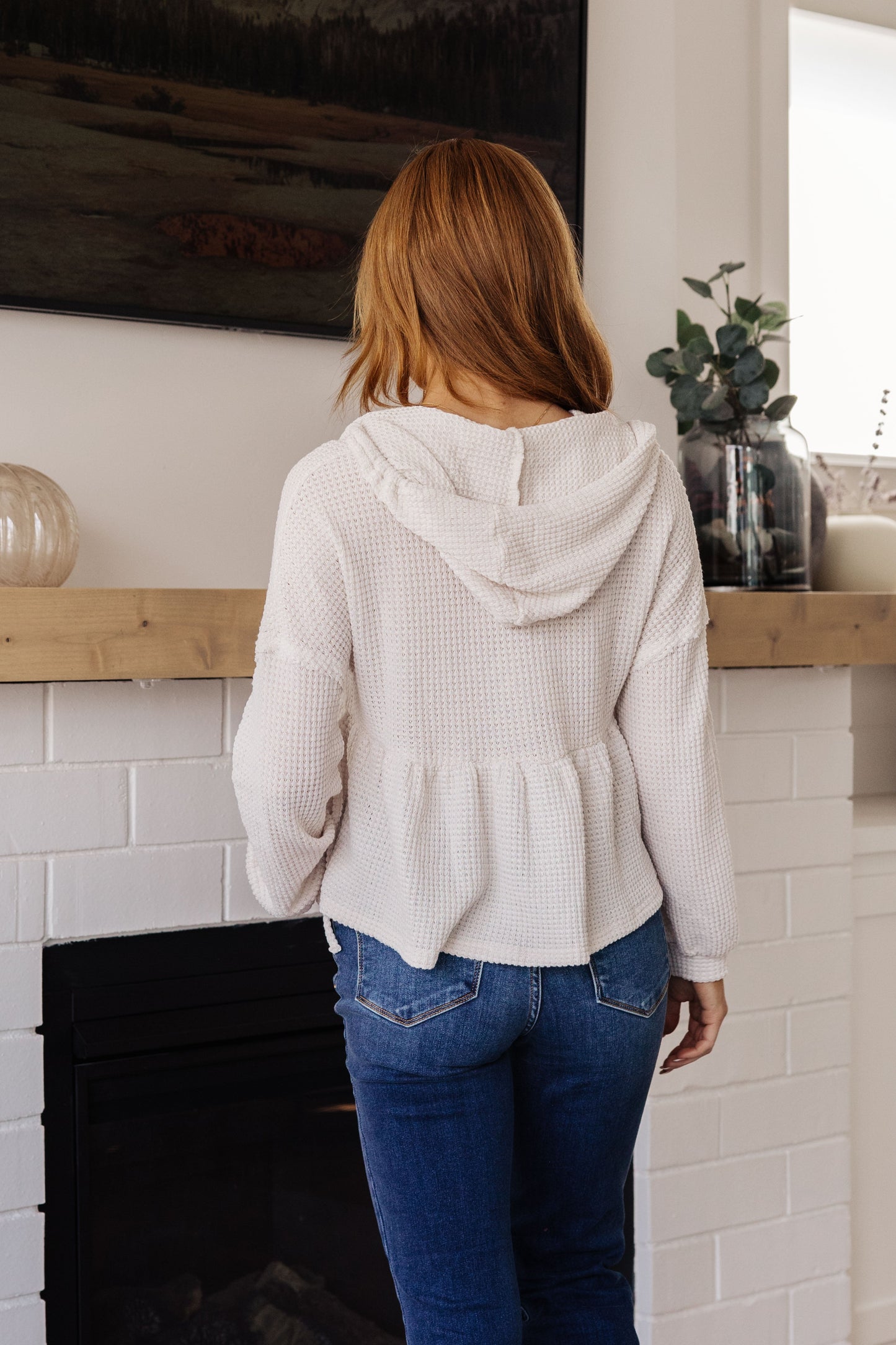 One And Only Thermal Knit Babydoll Hoodie (Small to 3XL)