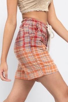 Beach Daze Plaid Cotton Bermuda Shorts