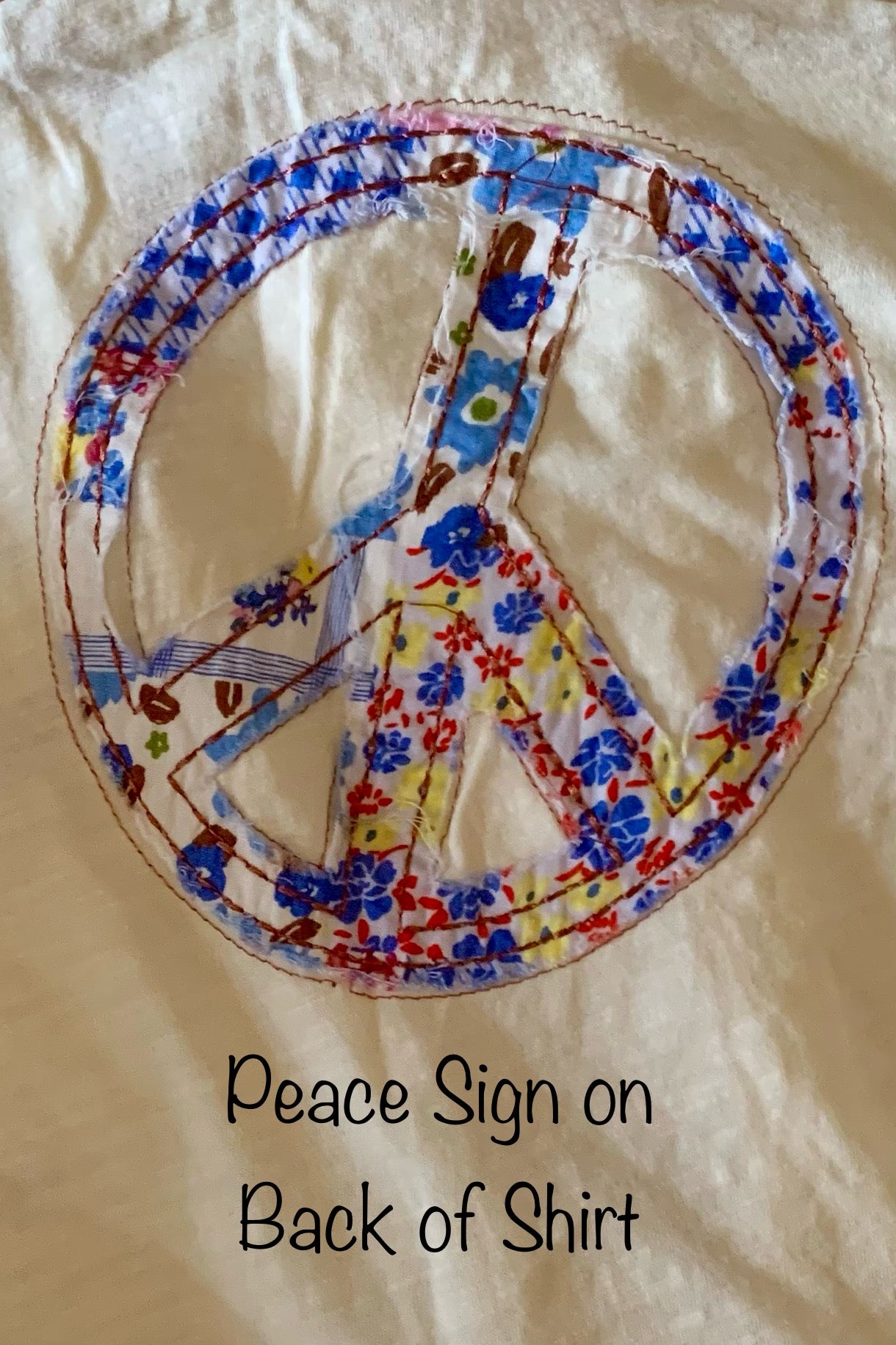 Om Shanti Mineral Washed Peace Sign T-Shirt Dress