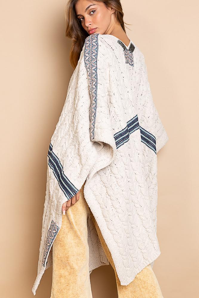 It’s A Wrap Open Front Chenille Cardigan Sweater Wrap