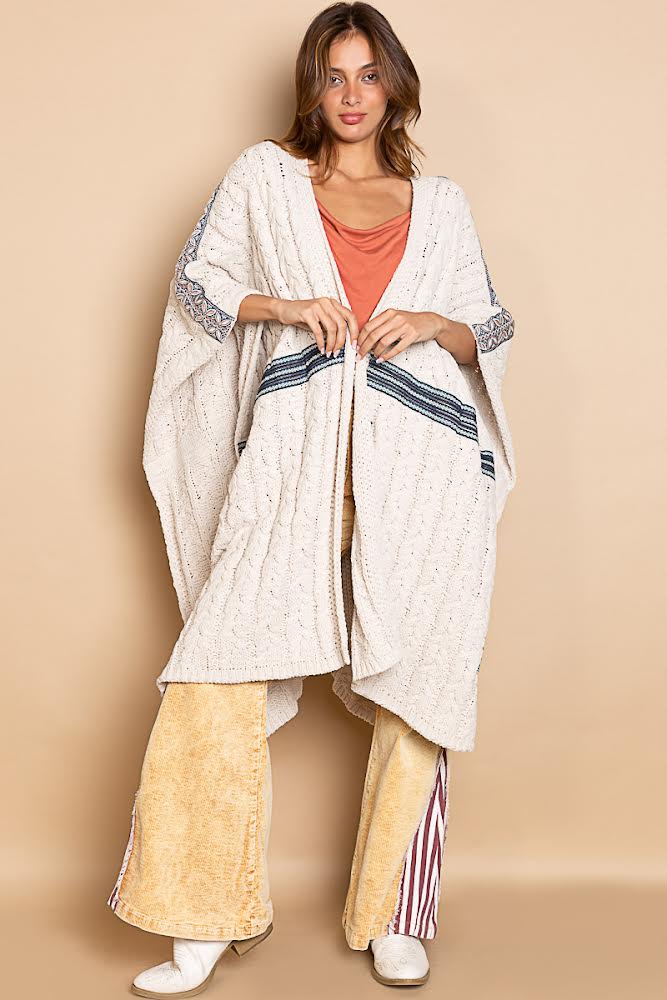 It’s A Wrap Open Front Chenille Cardigan Sweater Wrap