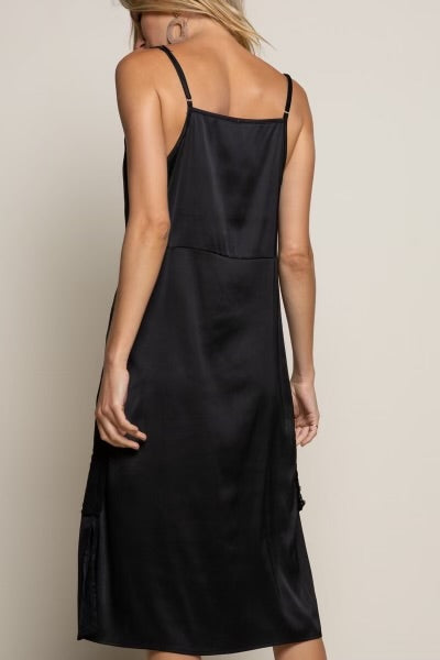 Tasting Stars Cowl Neck Satin Slip Dess
