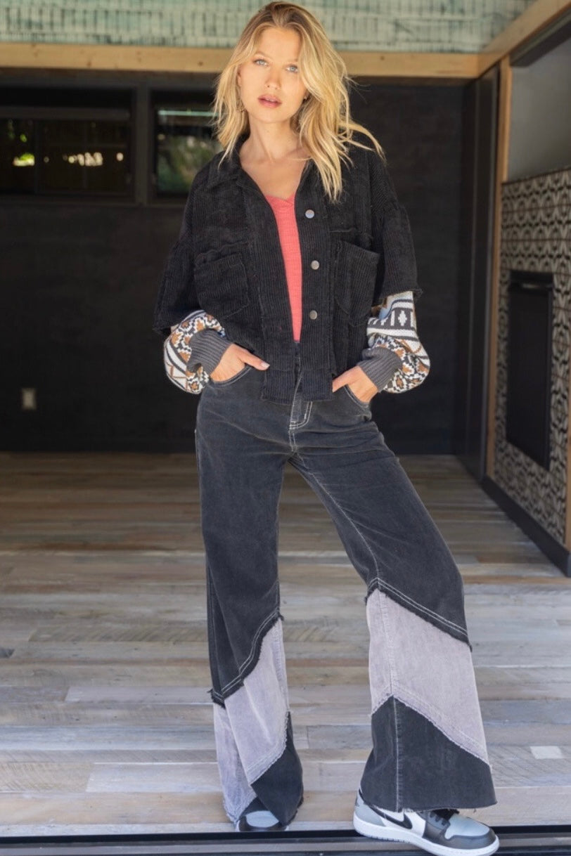 Midnight Rider Retro High Rise Flare Leg Essential Cords