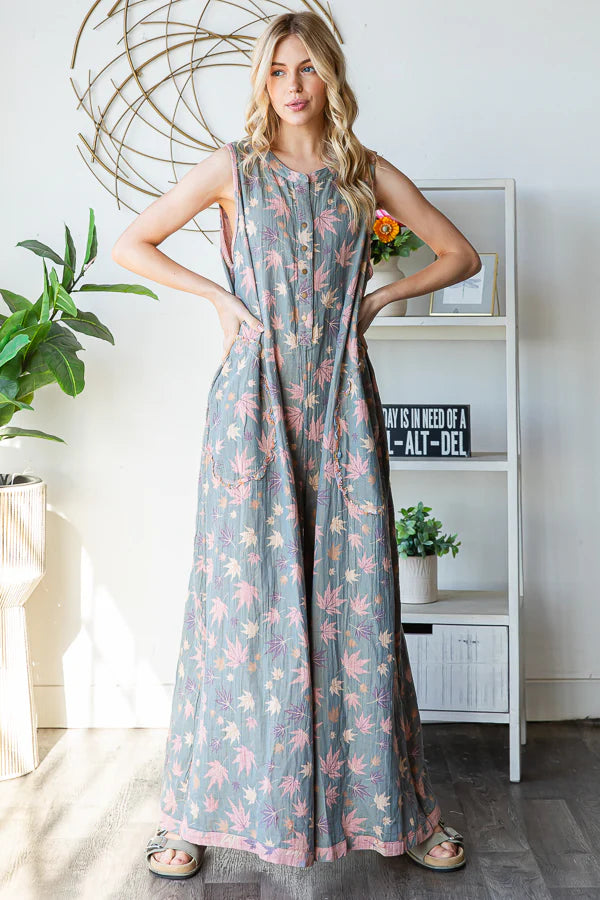 Jet Set Spring Reversible Wide Leg Jumpsuit