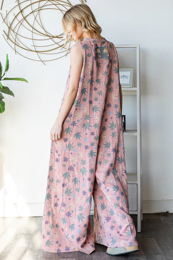 Jet Set Spring Reversible Wide Leg Jumpsuit
