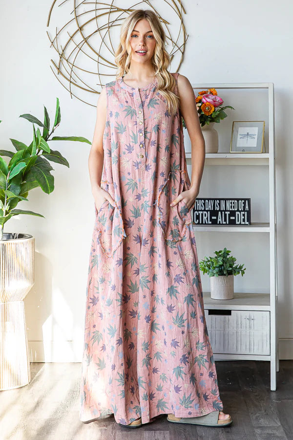 Jet Set Spring Reversible Wide Leg Jumpsuit