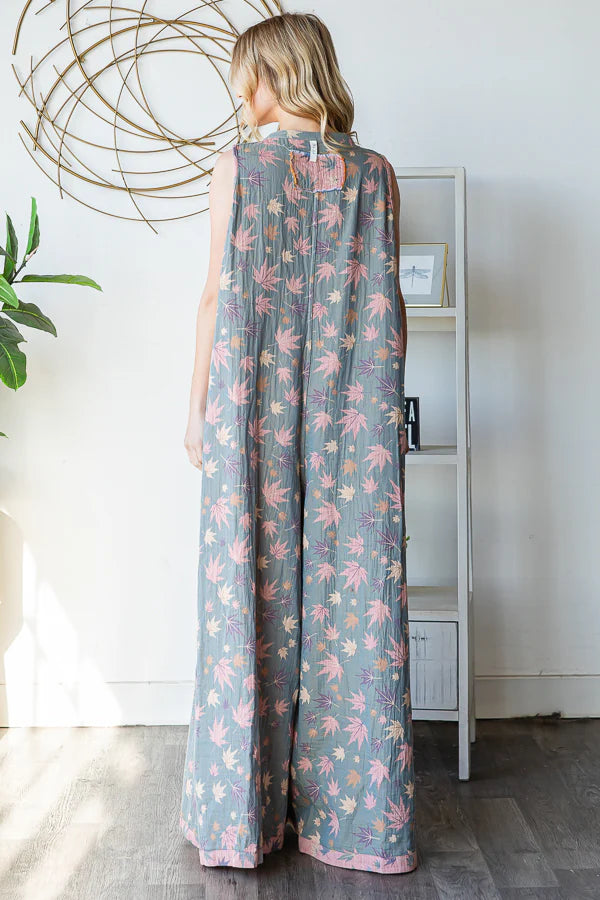 Jet Set Spring Reversible Wide Leg Jumpsuit