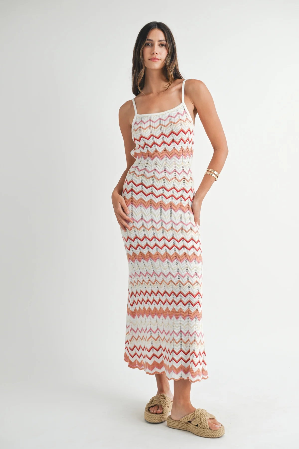 Bexlie Lightweight Pointelle Knit Dress