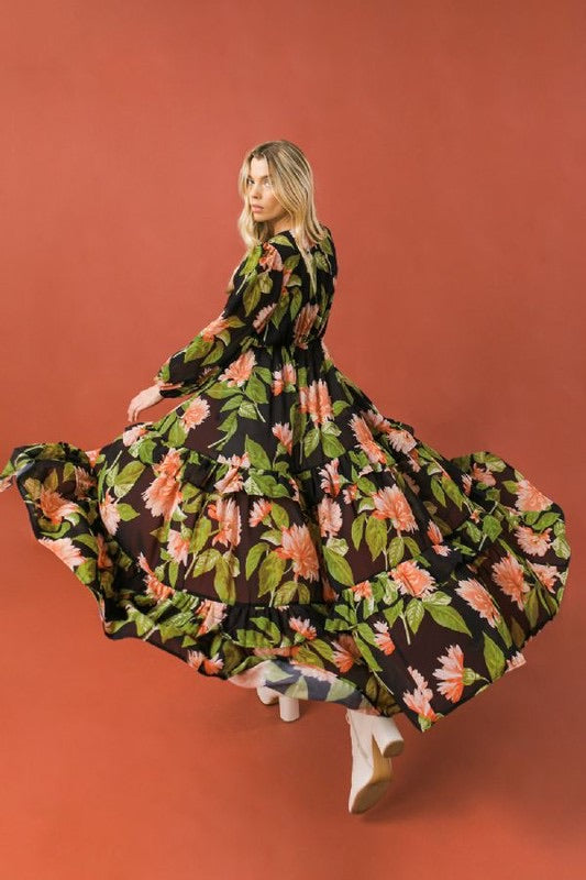 Bring The Heat Tropical Print Maxi Top