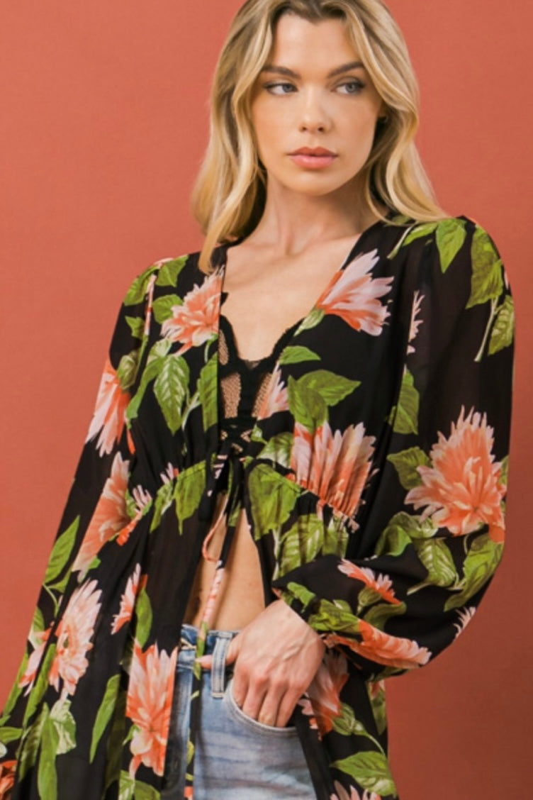 Bring The Heat Tropical Print Maxi Top