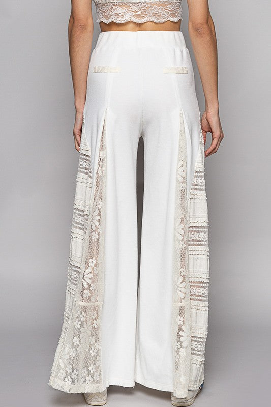 Mykonos Lace Paneled Wide Leg Pants (4 Colors)