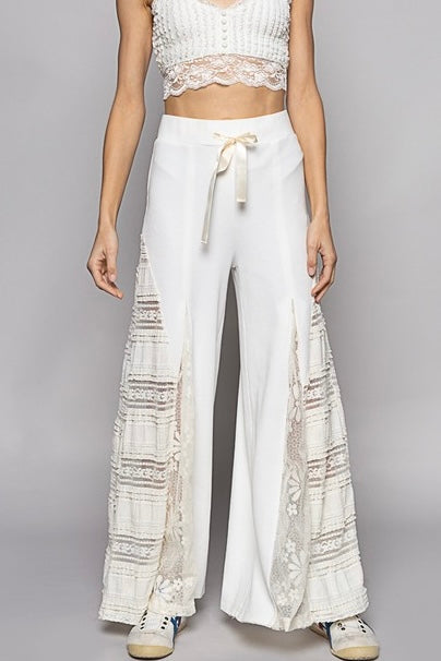 Mykonos Lace Paneled Wide Leg Pants (4 Colors)
