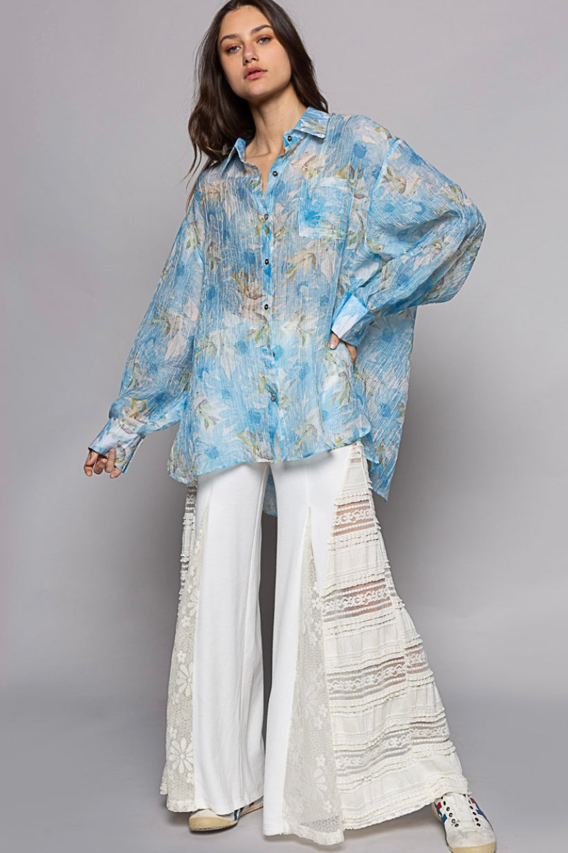 Mykonos Lace Paneled Wide Leg Pants (4 Colors)