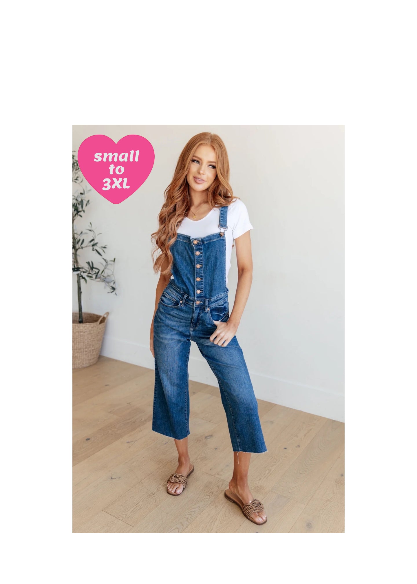 Priscilla High Rise Cropped Wide Leg Denim Overalls