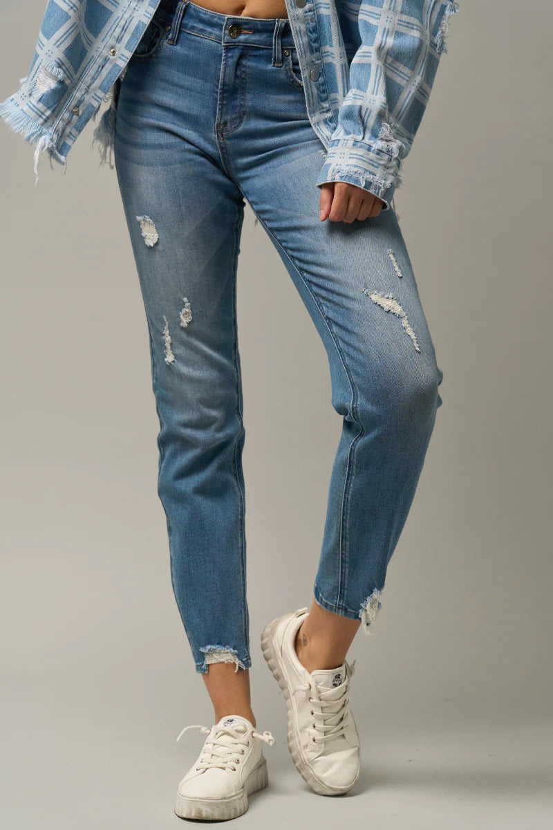 Rue’s Mid Rise Slim Girlfriend Jeans