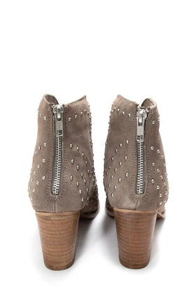 Twilight Studded Heeled Ankle Boot in Taupe