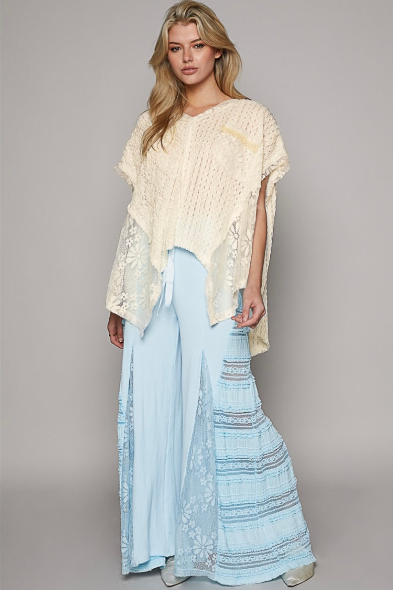 Mykonos Lace Paneled Wide Leg Pants (4 Colors)