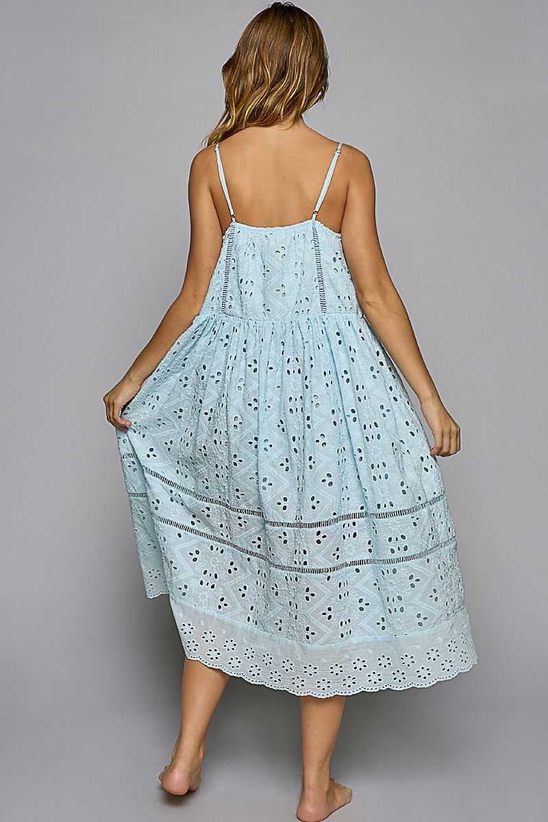 Escape to Amalfi Cotton Eyelet Sundress