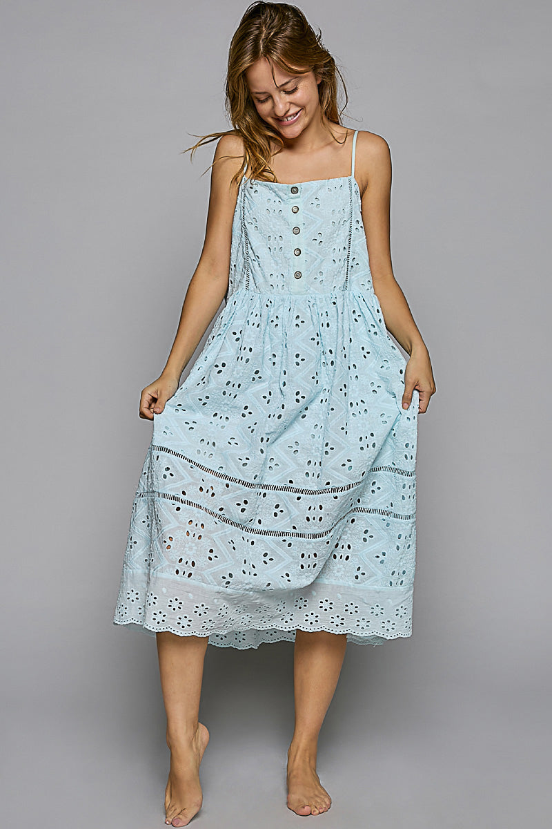 Escape to Amalfi Cotton Eyelet Sundress
