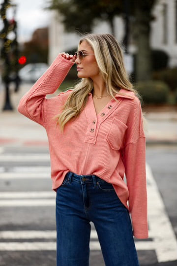 So My Fave Ribbed Knit Pullover (Small to 3XL)