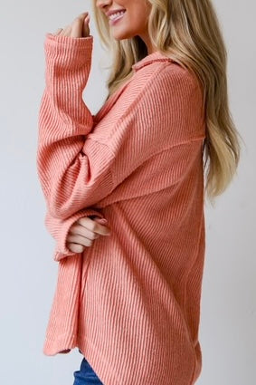 So My Fave Ribbed Knit Pullover (Small to 3XL)
