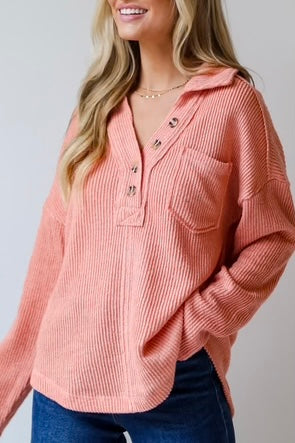 So My Fave Ribbed Knit Pullover (Small to 3XL)