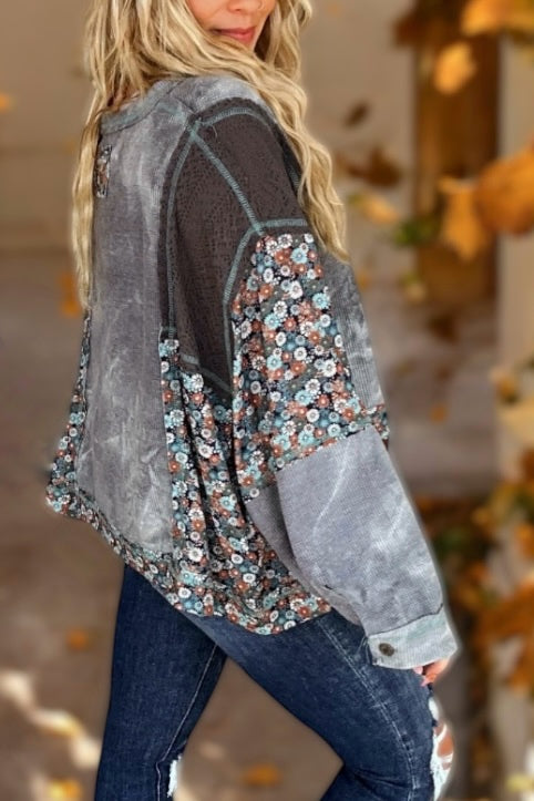 That’s My Jam Floral + Crochet Thermal Top (2 Colors)