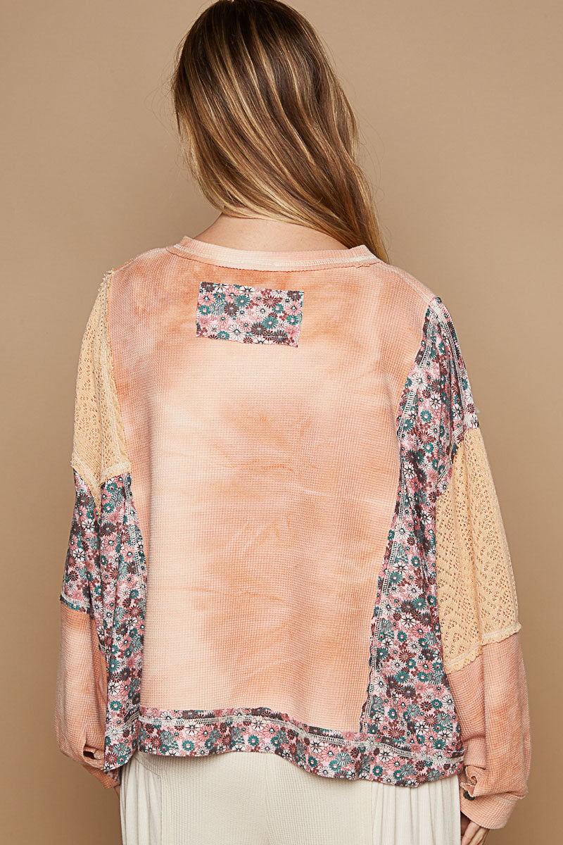 That’s My Jam Floral + Crochet Thermal Top (2 Colors)