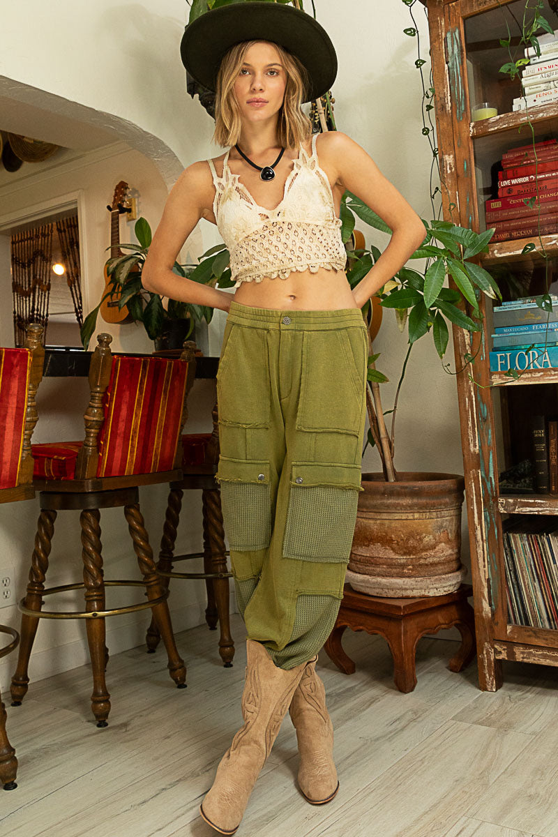 Easy On Me French Terry + Thermal Cargo Pants