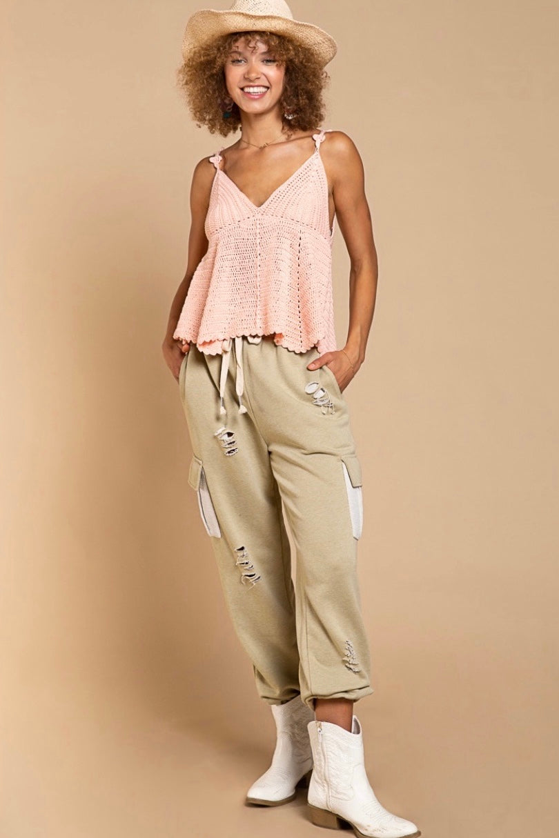 Candy Kisses Sleeveless Cropped Knit Babydoll Top (3 Colors)