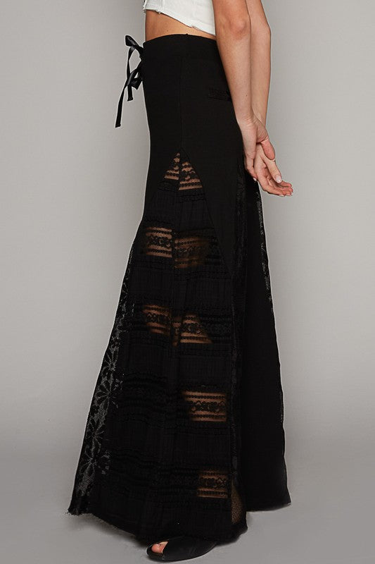 Mykonos Lace Paneled Wide Leg Pants (4 Colors)