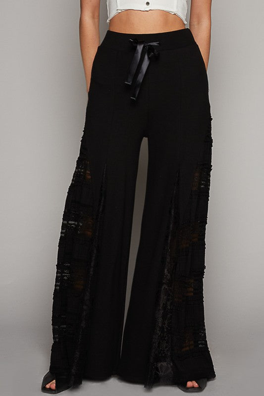 Mykonos Lace Paneled Wide Leg Pants (4 Colors)