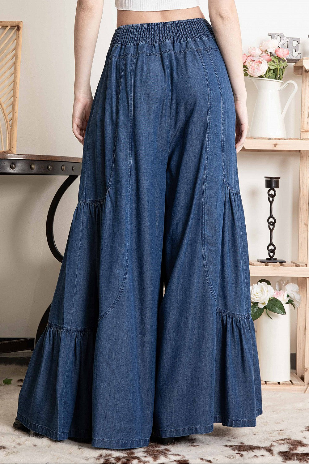 Cruising On Cool Ultra Wide Leg Denim Pull Ons