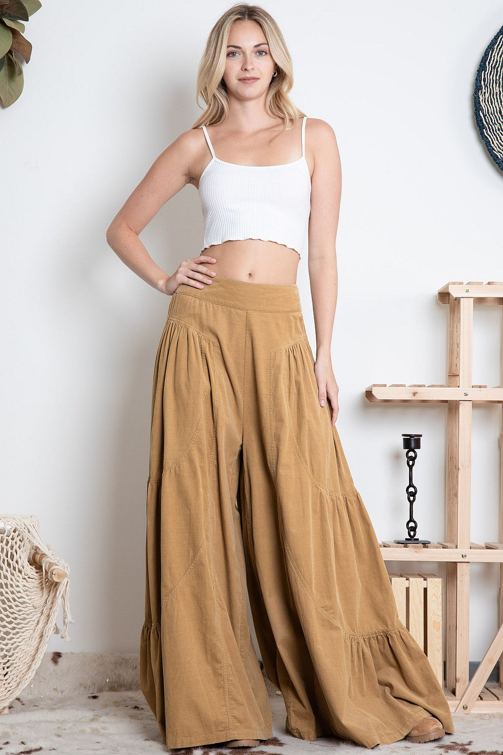 Cruising On Cool Ultra Wide Leg Corduroy Pull Ons (2 Colors)