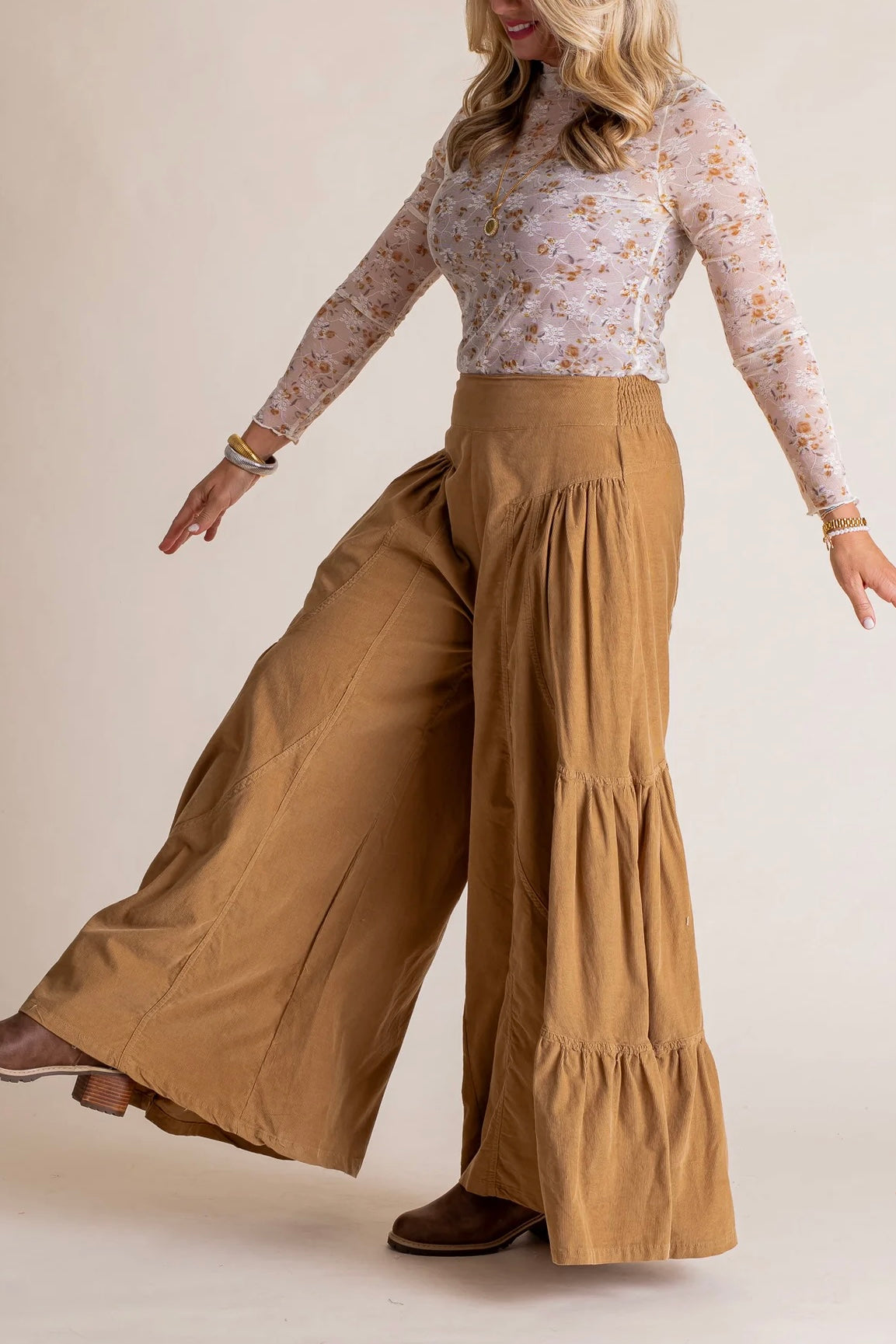 Cruising On Cool Ultra Wide Leg Corduroy Pull Ons (2 Colors)