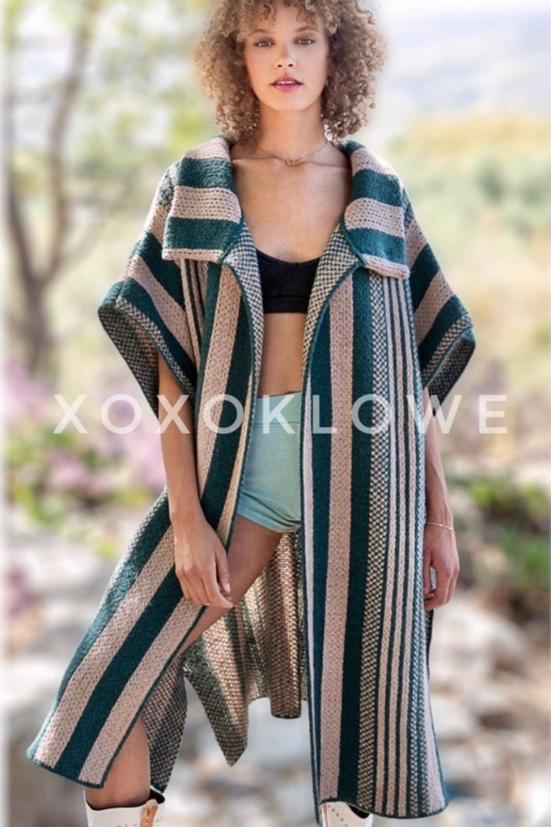 The Desert Muse Striped Coatigan