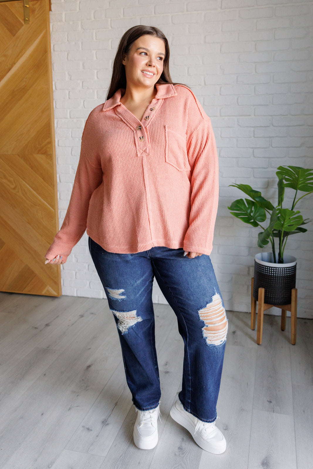 So My Fave Ribbed Knit Pullover (Small to 3XL)