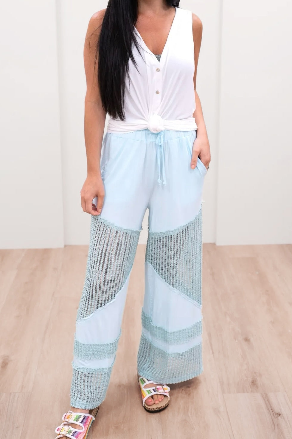 Beachcomber Flowy Wide Leg Rayon Jersey Palazzo Pants (4 Colors)