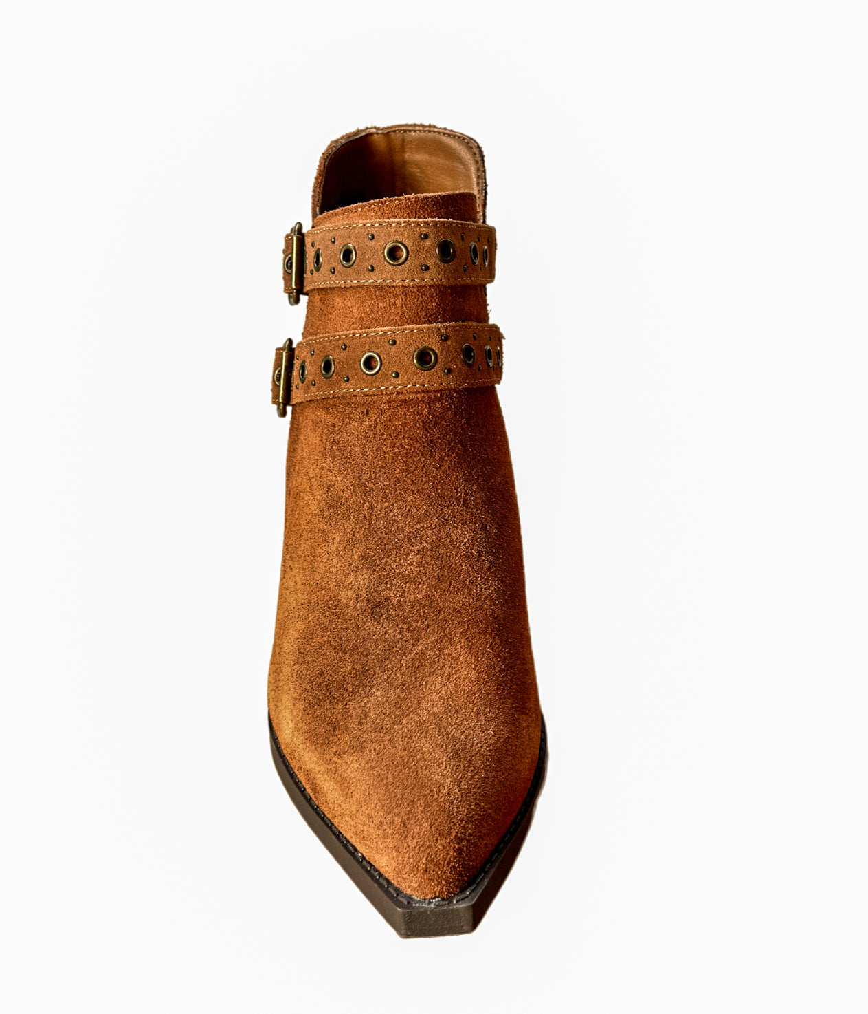 Elsa Genuine Suede Ankle Boots in Tan