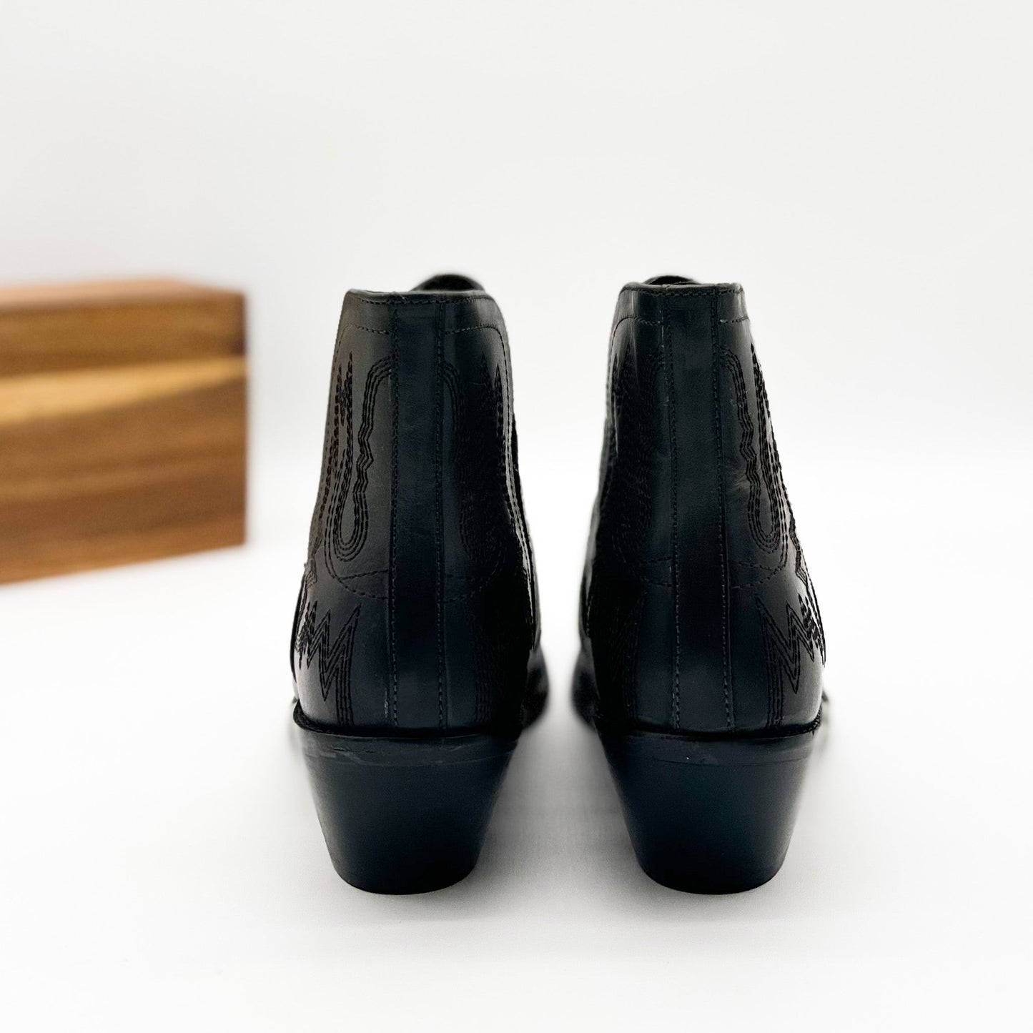Embroidered Kickin' Booties in Black