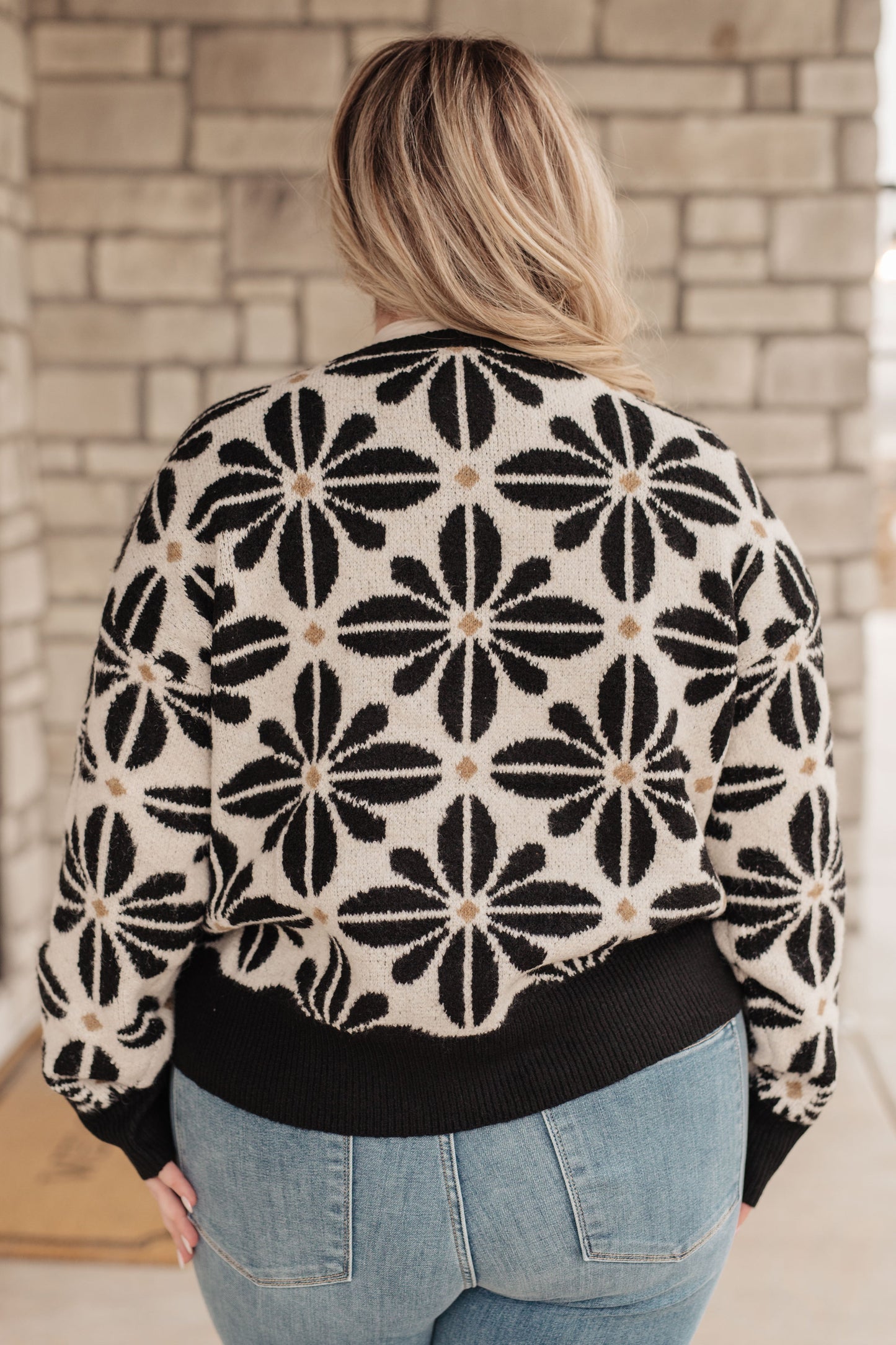 Art Deco Floral Statement Sweater