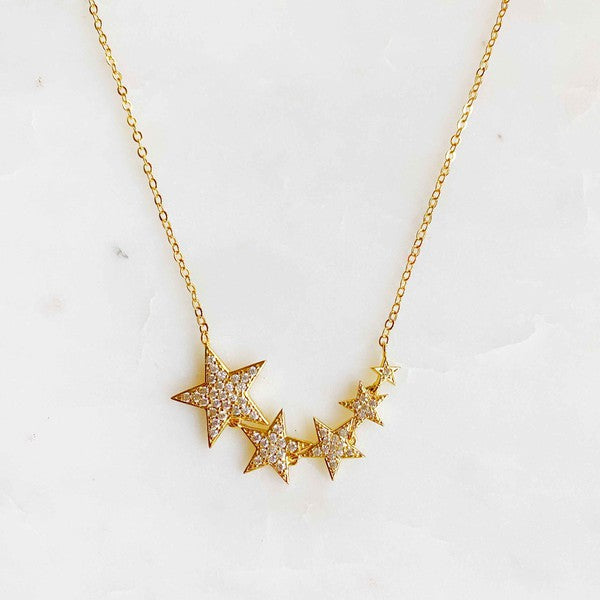 Five Star Night Side Hanging Necklace