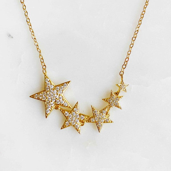 Five Star Night Side Hanging Necklace