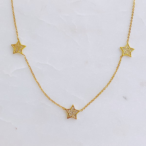 Stars In Greece Cubic Zirconia Necklace