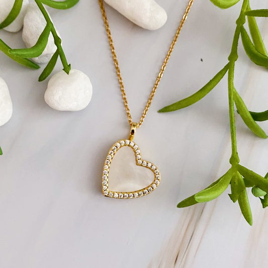 Steal My Heart MOP Open Locket Pendant Necklace