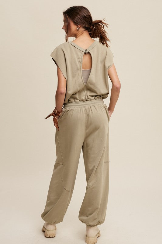 Playdate French Terry Relaxed Fit Jogger Jumpsuit (2 Colors)